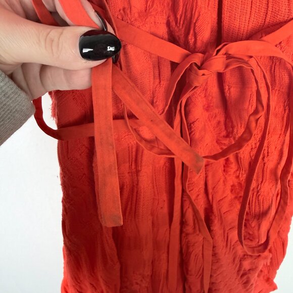 NWT Natori Summer Texture Eyelet Dress Mandarin Orange Size 10 NEW $795 - Picture 16 of 16